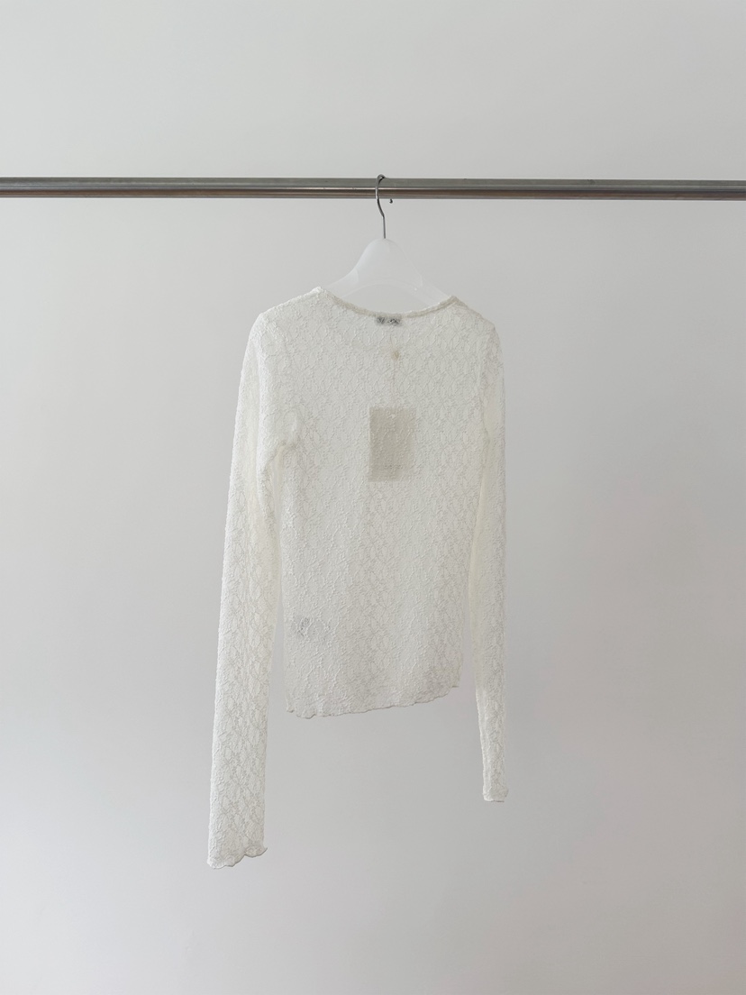 ERUME韓國直郵女士新款休閑時尚26春夏推薦熱賣長袖T恤蕾絲ERUME長袖T恤