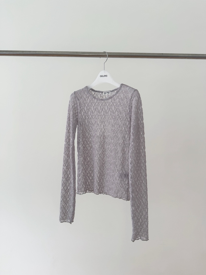 ERUME韓國直郵女士新款休閑時尚26春夏推薦熱賣長袖T恤蕾絲ERUME長袖T恤圖色2