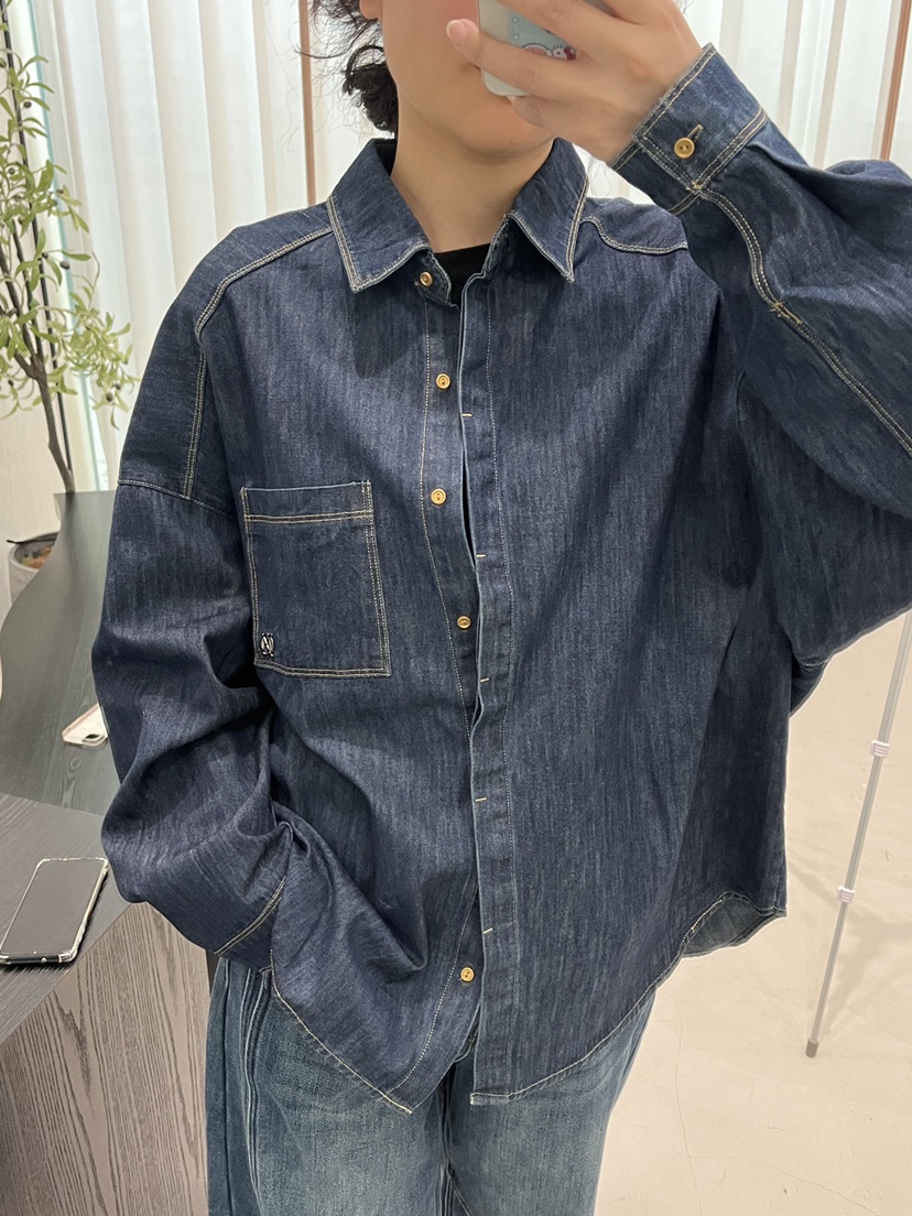 NEOUL韓國代購女裝新品熱賣時尚推薦休閑職業人氣襯衫蕾絲衫NEOUL/ahin雙領標簽襯衫/蕾絲衫