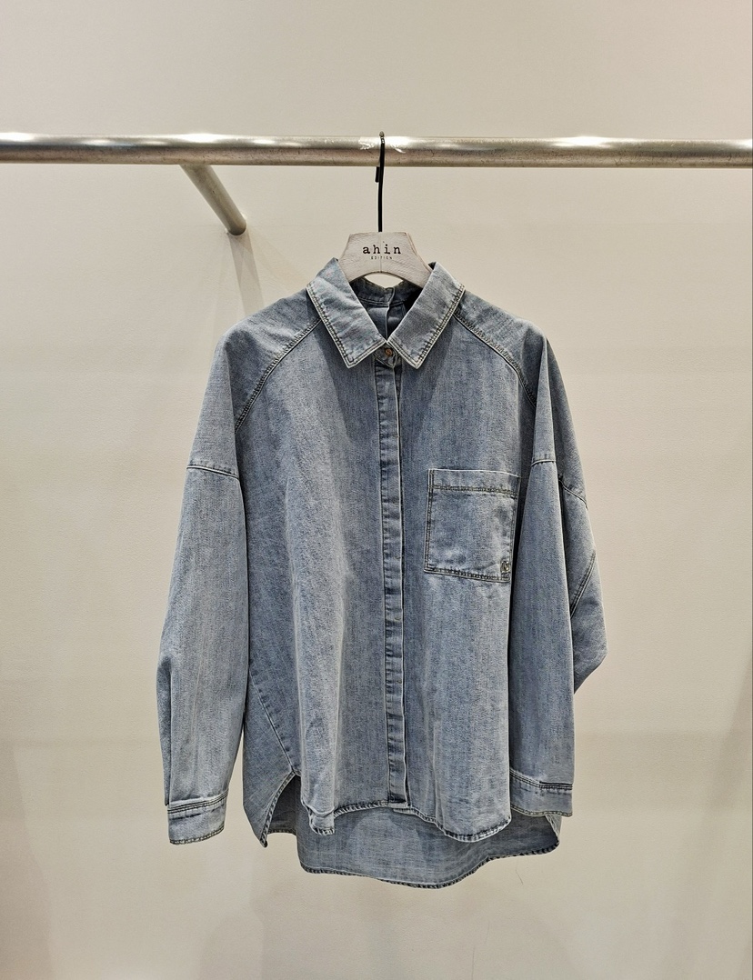 NEOUL韓國代購女裝新品熱賣時尚推薦休閑職業人氣襯衫蕾絲衫NEOUL/ahin雙領標簽襯衫/蕾絲衫圖色2