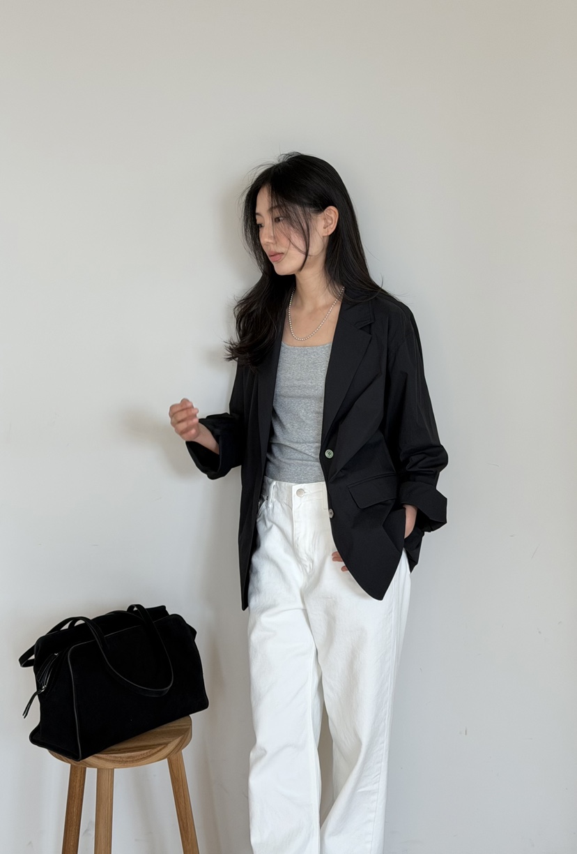 AMY GRACE-A韓國直郵實拍女裝新品人氣26春夏職業夾克棉AMY GRACE-A夾克