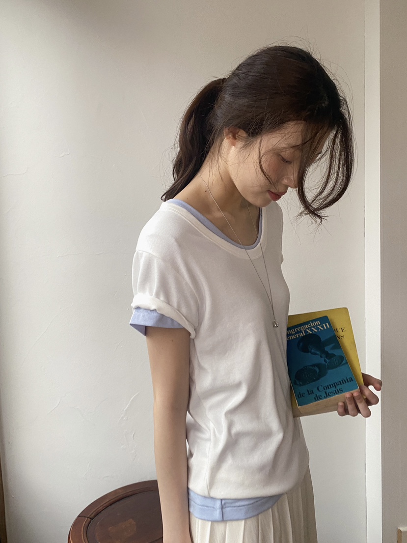 ERUME韓國直郵實拍女士新款時尚熱賣推薦職業26春夏人氣T恤ERUMET恤