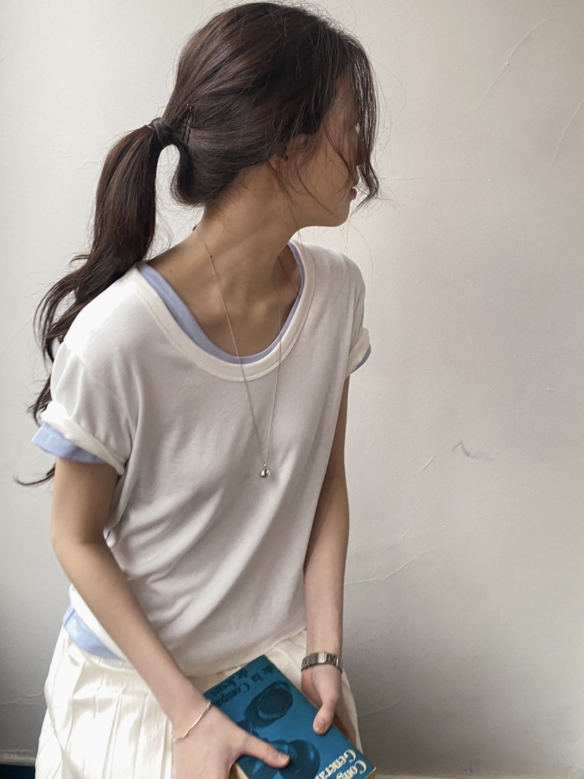 ERUME韓國直郵實拍女士新款時尚熱賣推薦職業26春夏人氣T恤ERUMET恤