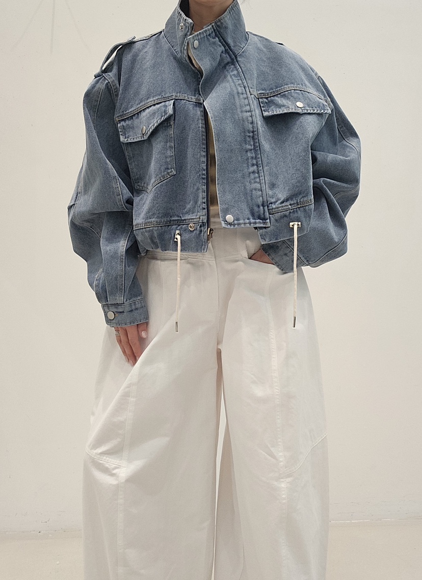 NEOUL韓國代購女裝新品推薦時尚職業休閑人氣26春夏熱賣夾克NEOUL/ahin雙領標簽夾克