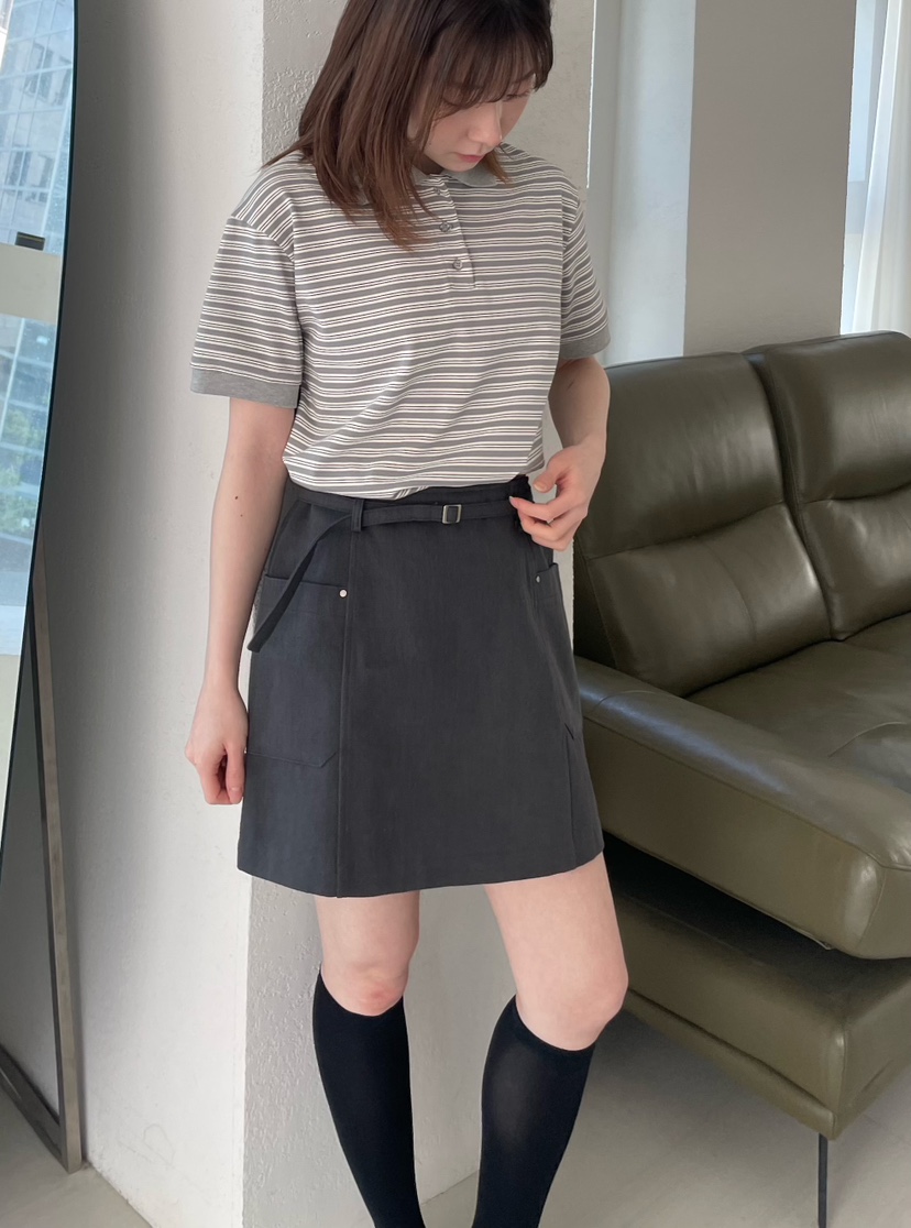 2ND GATE韓國東大門代購女裝新品熱賣人氣短裙含腰繩口袋2ND GATE短裙