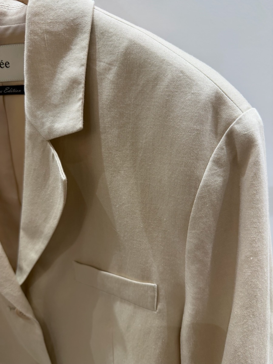 OREE韓國東大門直郵女裝新款職業熱賣推薦休閑夾克亞麻棉OREE夾克