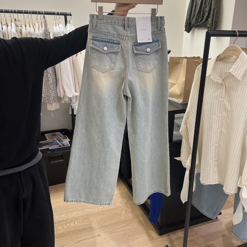 SPAGHETTI韓國直郵女士新款人氣休閑推薦熱賣26春夏牛仔褲spaghetti牛仔褲