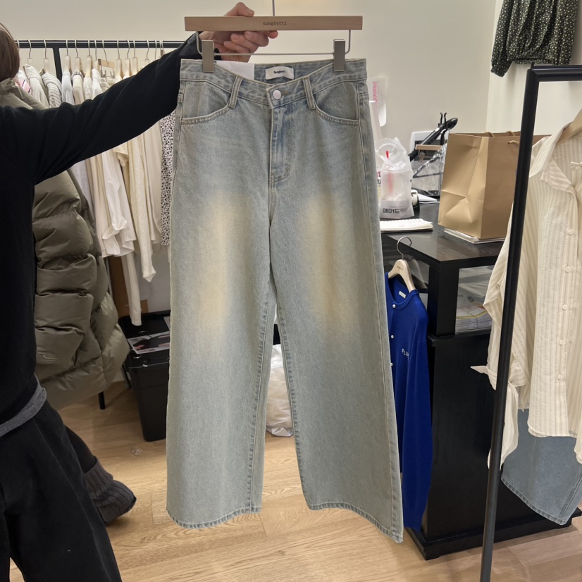 SPAGHETTI韓國直郵女士新款人氣休閑推薦熱賣26春夏牛仔褲spaghetti牛仔褲圖色1