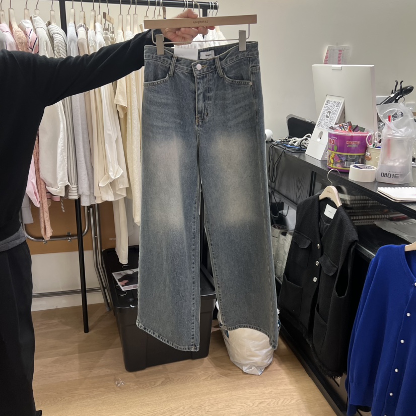 SPAGHETTI韓國直郵女士新款人氣休閑推薦熱賣26春夏牛仔褲spaghetti牛仔褲圖色2