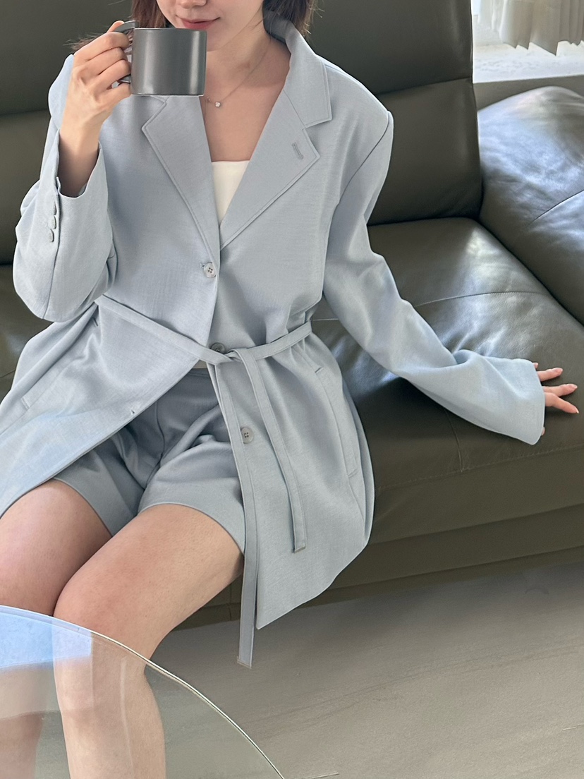 2ND GATE韓國直郵女士新款職業休閑26春夏時尚夾克含腰帶2ND GATE夾克