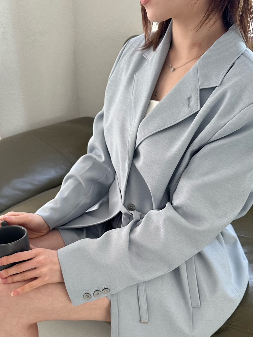 2ND GATE韓國直郵女士新款職業休閑26春夏時尚夾克含腰帶2ND GATE夾克