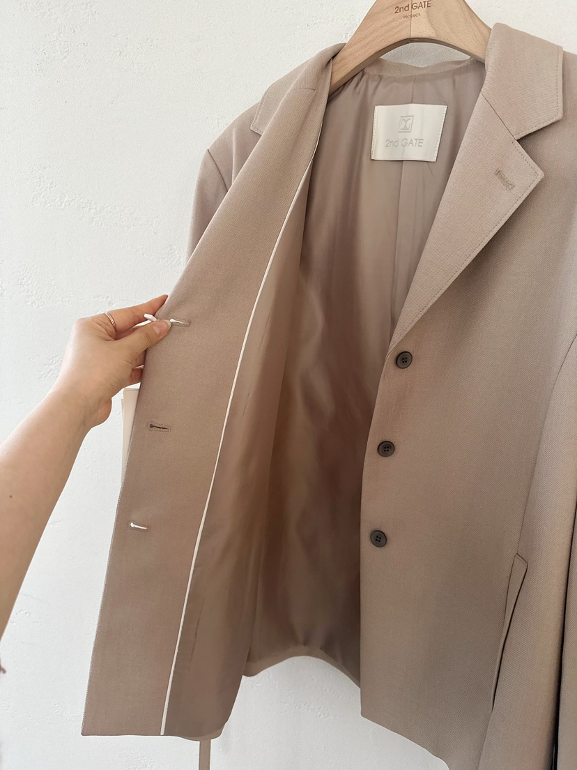 2ND GATE韓國直郵女士新款職業休閑26春夏時尚夾克含腰帶2ND GATE夾克