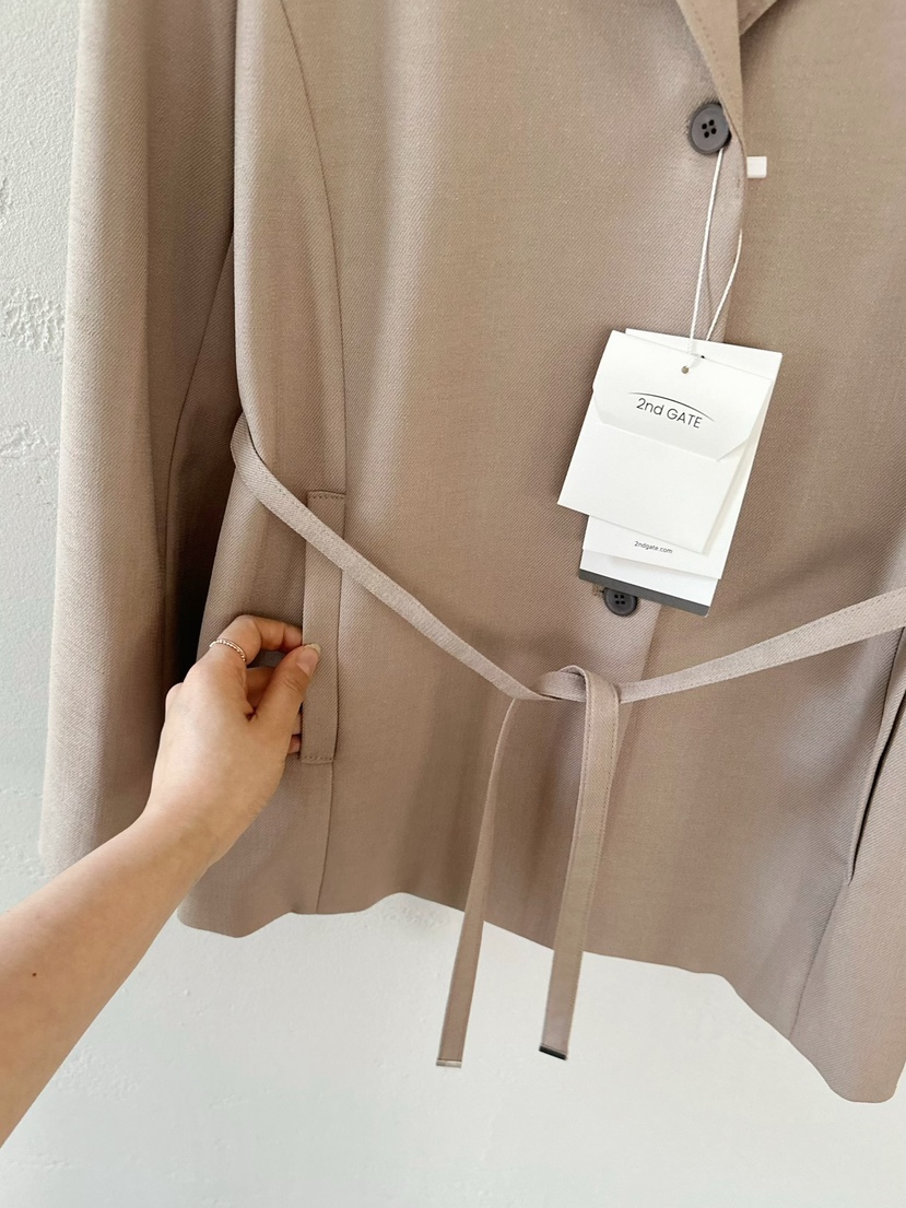 2ND GATE韓國直郵女士新款職業休閑26春夏時尚夾克含腰帶2ND GATE夾克