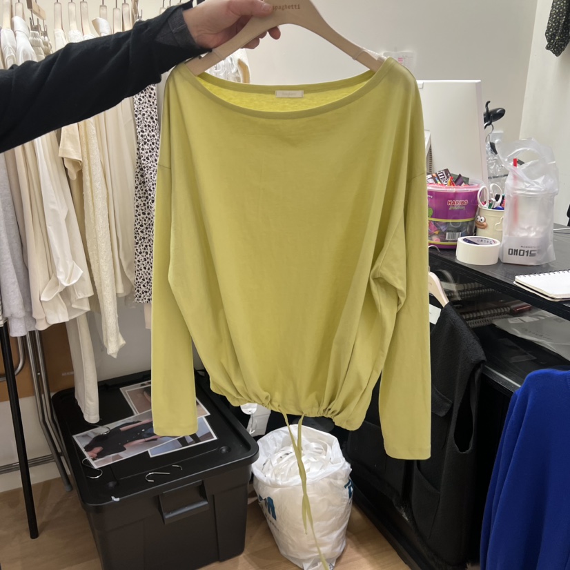 SPAGHETTI韓國直郵實拍女裝新款人氣26春夏休閑推薦長袖T恤spaghetti長袖T恤圖色3