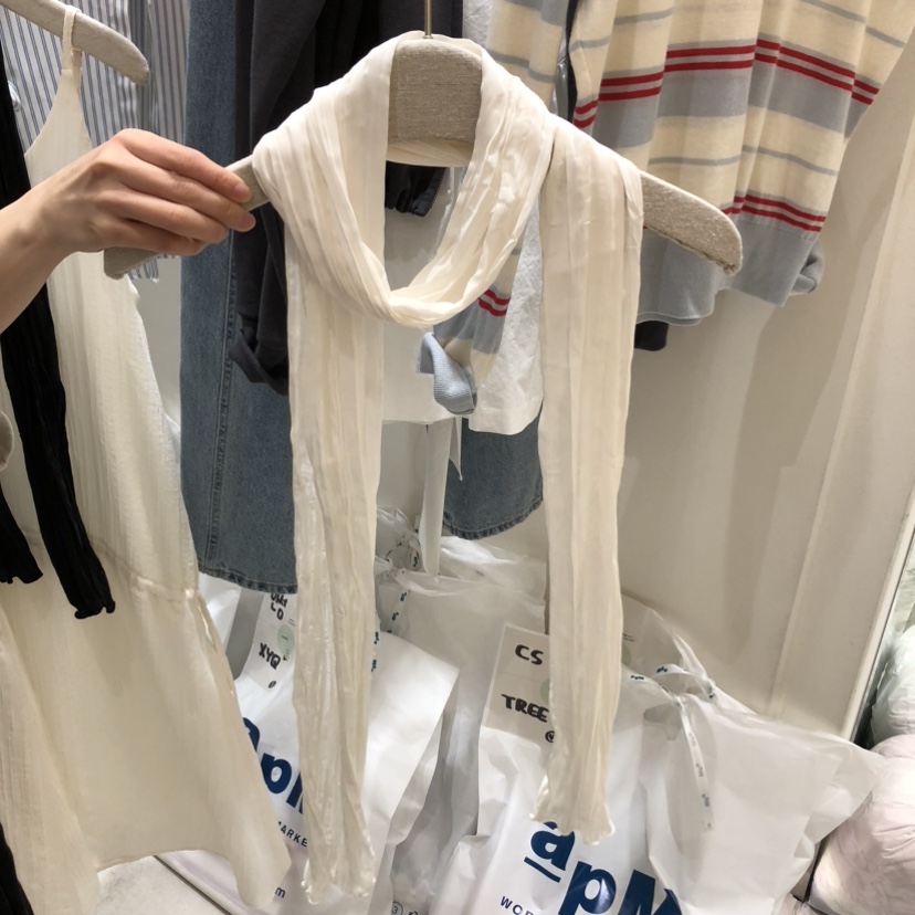 ASOME韓國代購女士新款休閑推薦時尚職業圍巾披肩褶皺圍巾A.SOME圍巾/披肩圖色1