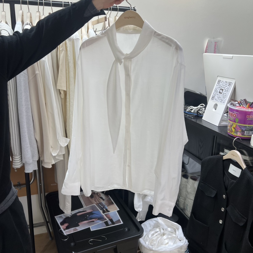 SPAGHETTI韓國東大門代購女裝新款推薦職業熱賣襯衫蕾絲衫spaghetti襯衫/蕾絲衫圖色2