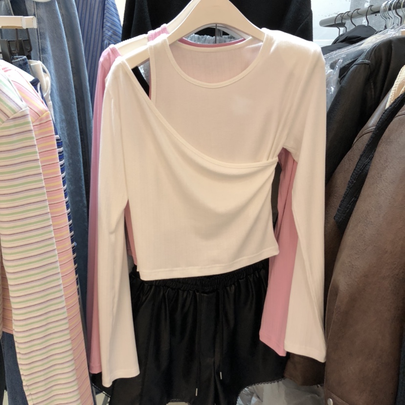 OZ韓國直郵實拍女裝新款休閑熱賣職業推薦時尚26春夏長袖T恤OZ.ounce長袖T恤圖色1