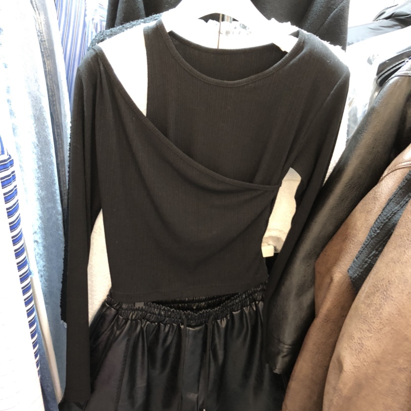 OZ韓國直郵實拍女裝新款休閑熱賣職業推薦時尚26春夏長袖T恤OZ.ounce長袖T恤圖色2