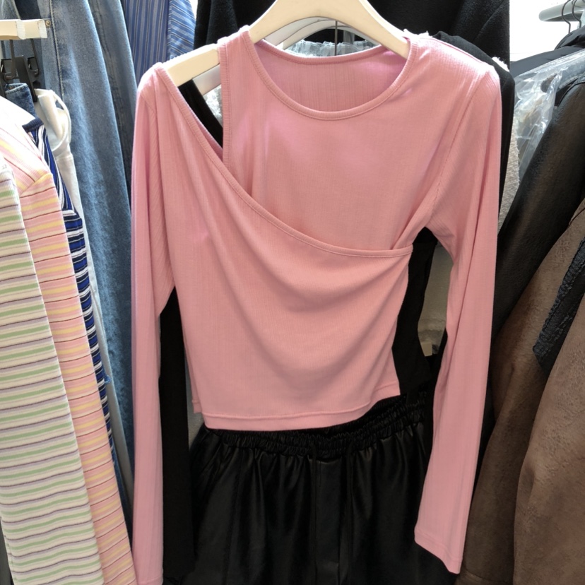 OZ韓國直郵實拍女裝新款休閑熱賣職業推薦時尚26春夏長袖T恤OZ.ounce長袖T恤圖色3