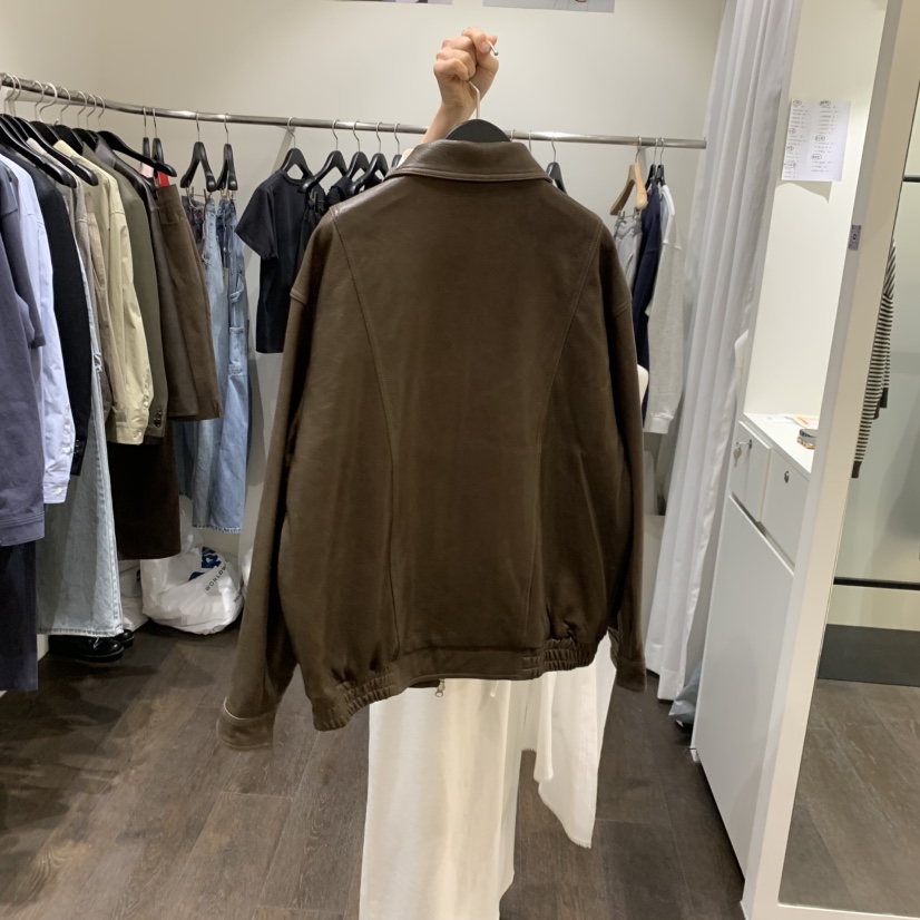 OURIN/THIS IS韓國東大門代購女裝新品26春夏休閑皮衣羊皮OURIN/THIS IS皮衣