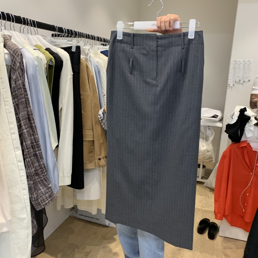 RUMIRU/AWEAR韓國東大門代購女裝新品26春夏半身裙中短裙不含腰帶awear/RUMIRU半身裙/中短裙圖色1