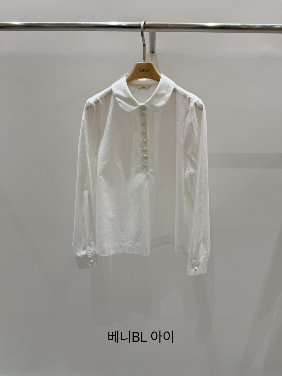 OREE韓國直郵實拍女裝新品熱賣人氣休閑職業26春夏襯衫蕾絲衫OREE襯衫/蕾絲衫圖色1