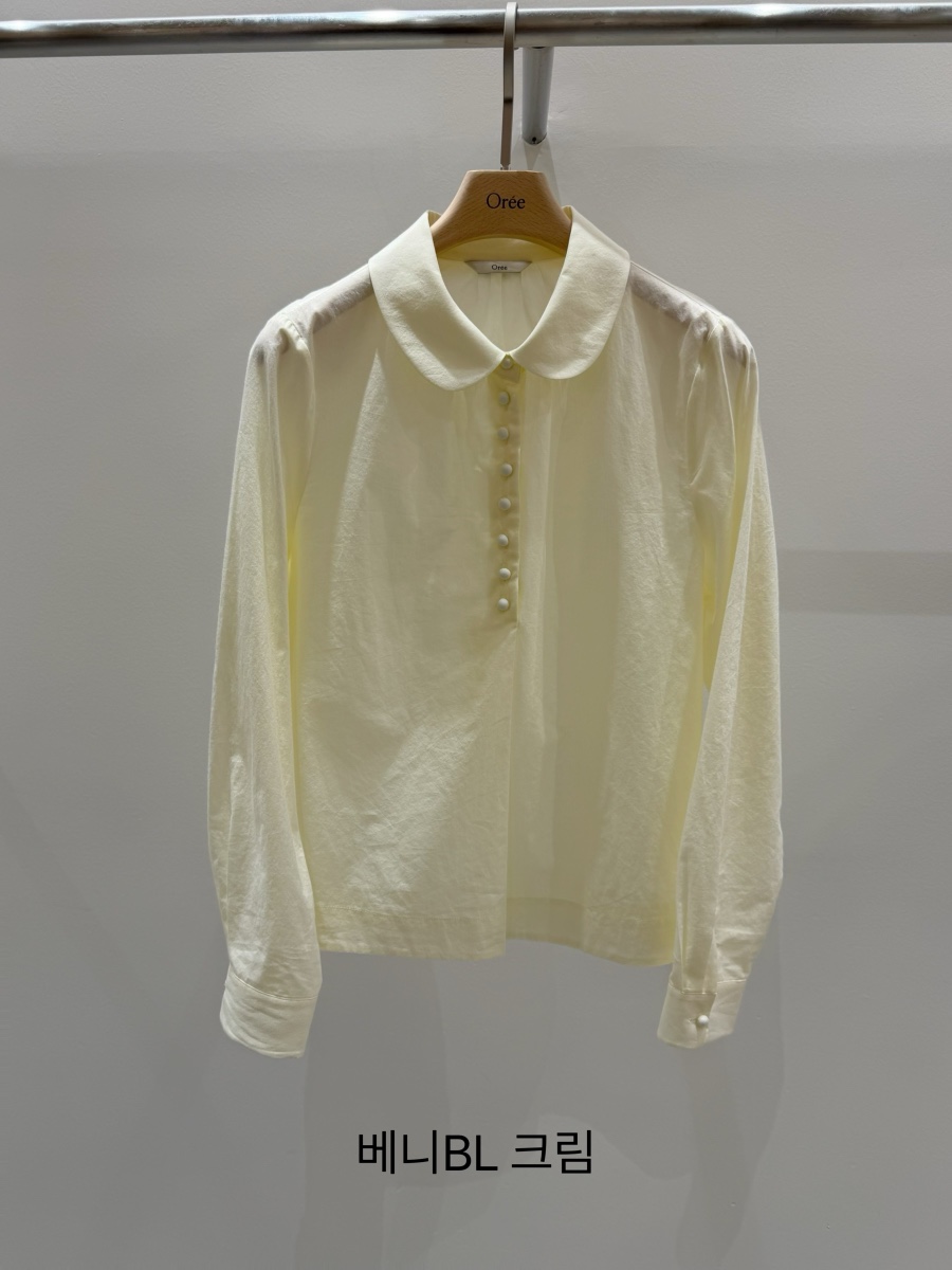 OREE韓國直郵實拍女裝新品熱賣人氣休閑職業26春夏襯衫蕾絲衫OREE襯衫/蕾絲衫圖色3