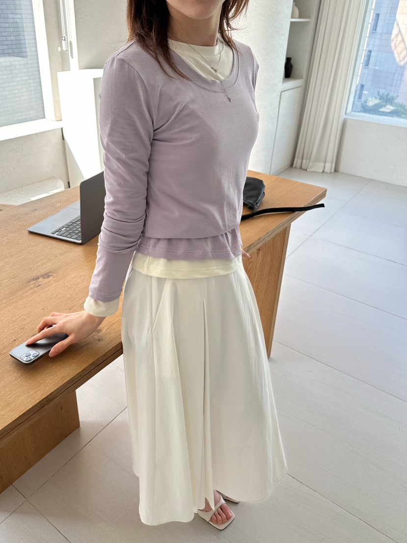 2ND GATE韓國東大門直郵女士新款推薦休閑26春夏長袖T恤2ND GATE長袖T恤