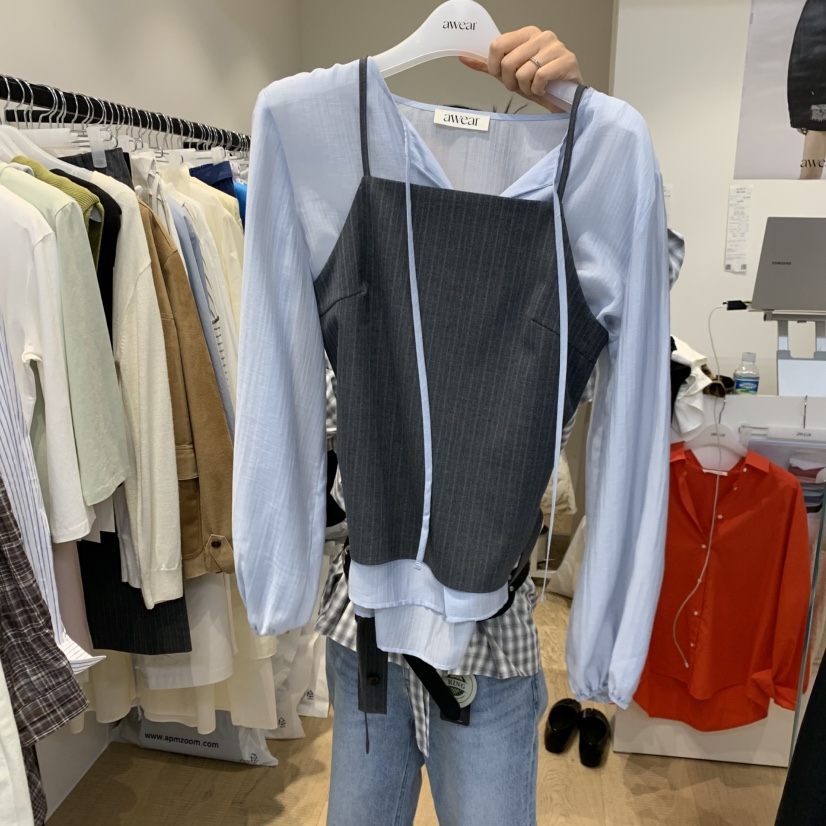 RUMIRU/AWEAR韓國代購女士新品休閑人氣吊帶背心不含內搭awear/RUMIRU吊帶/背心圖色2