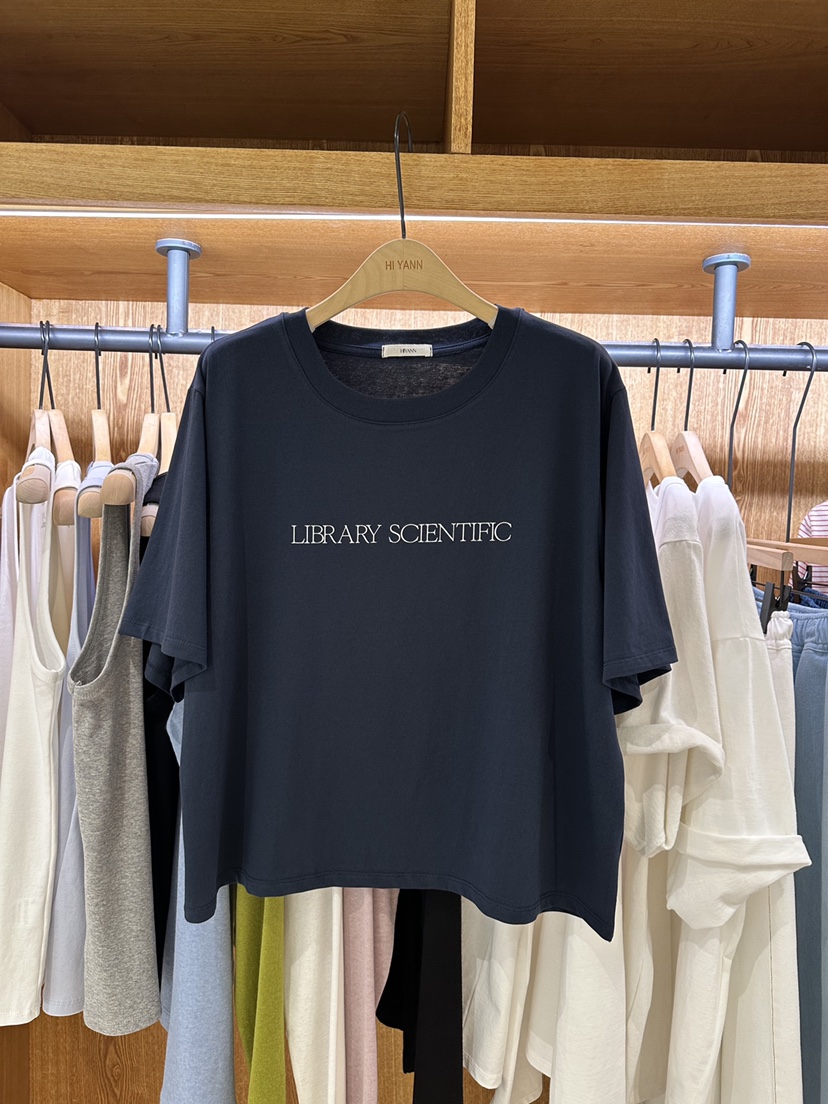 HI YANN韓國代購女裝新款職業休閑推薦人氣時尚26春夏T恤HI YANNT恤圖色2