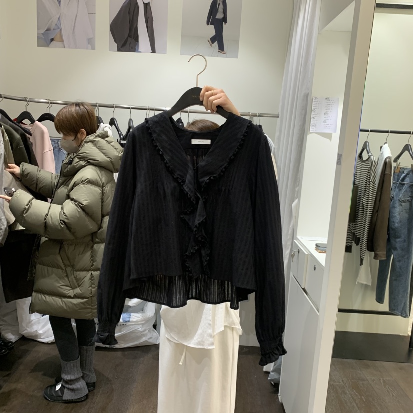 OURIN/THIS IS韓國直郵實拍女士新款休閑熱賣襯衫蕾絲衫OURIN/THIS IS襯衫/蕾絲衫圖色1