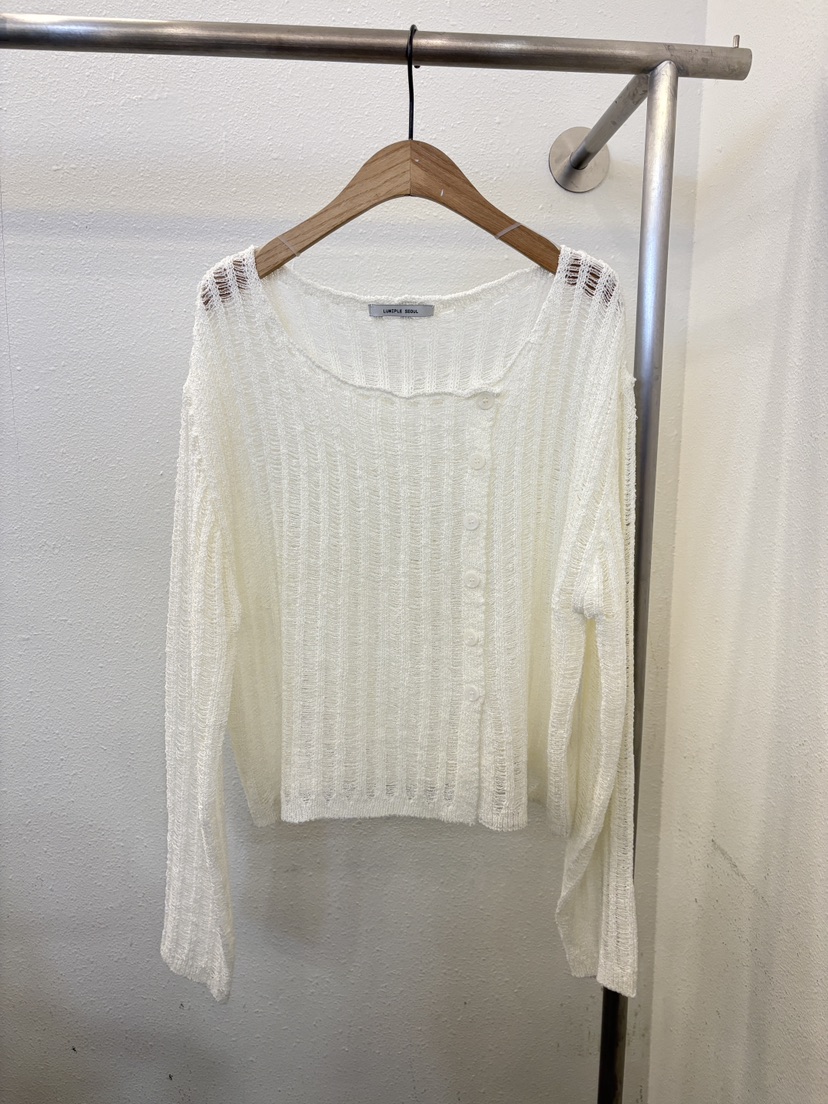 LUMIPLE韓國東大門直郵女士新款推薦熱賣時尚職業針織衫紐扣LUMIPLE針織衫圖色1