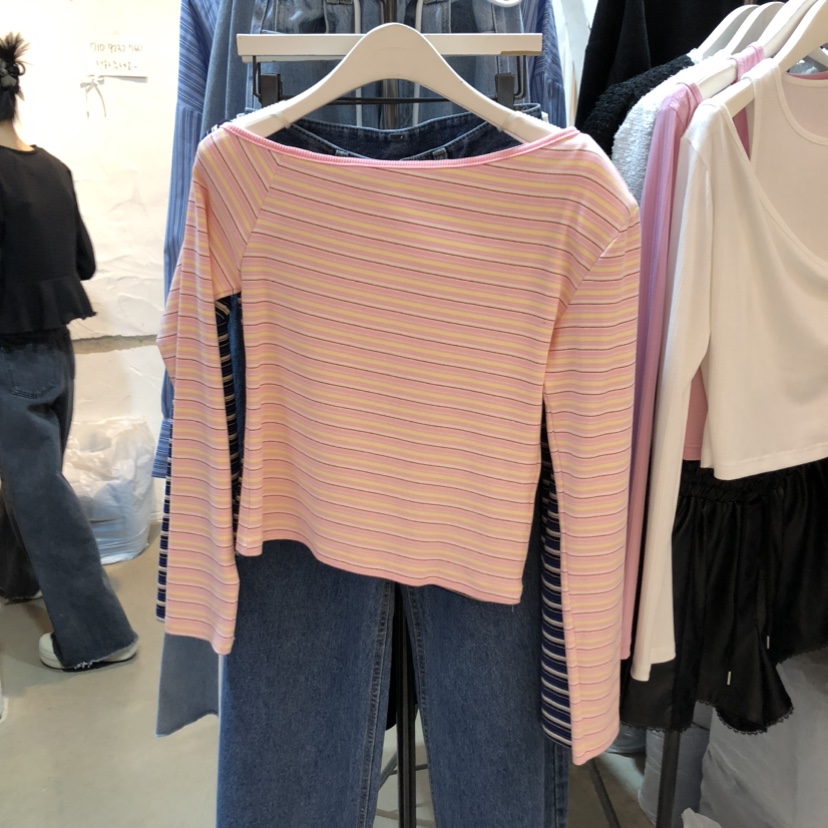 OZ韓國東大門直郵女裝新款熱賣人氣休閑職業推薦26春夏長袖T恤OZ.ounce長袖T恤圖色2