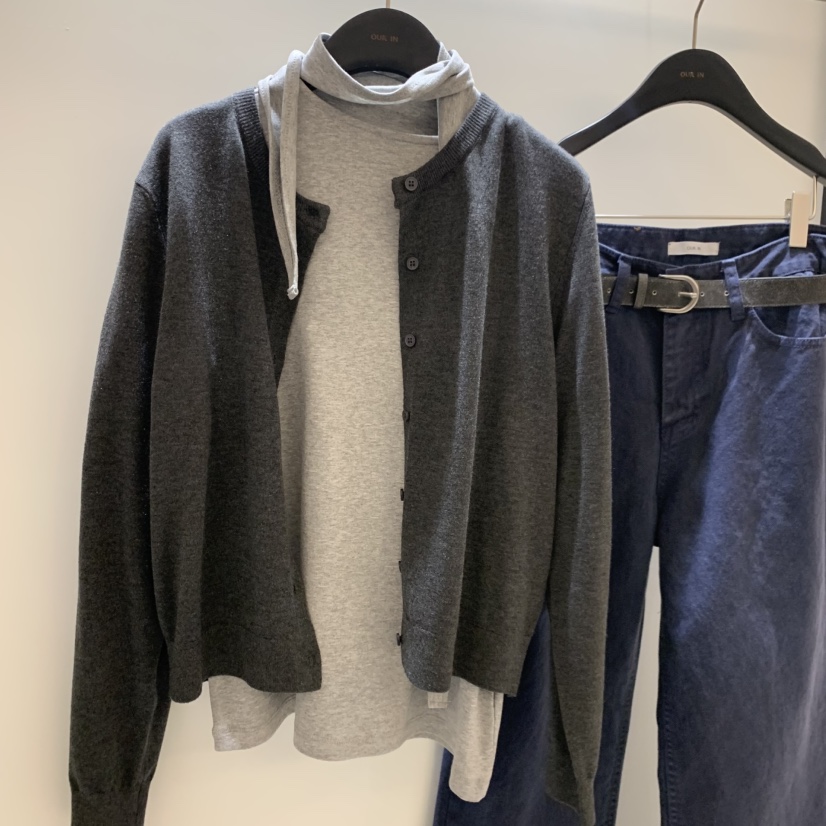 OURIN/THIS IS韓國直郵實拍女裝新品時尚針織衫不含內搭棉OURIN/THIS IS針織衫圖色4