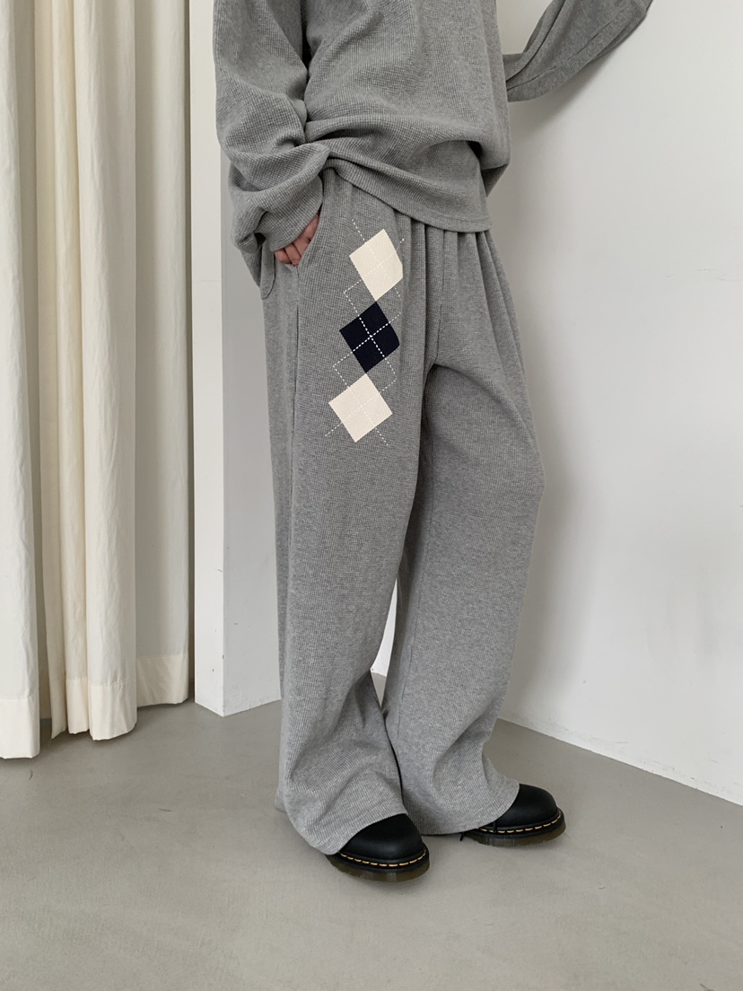 ORDINARYA/ROSEMOSS韓國代購女士新款26春夏休閑褲華夫格ORDINARYA/ROSEMOSS休閑褲