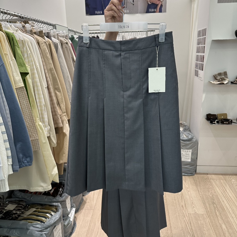 REIRAI韓國直郵女士新款26春夏熱賣時尚推薦半身裙中短裙Reirai半身裙/中短裙圖色1