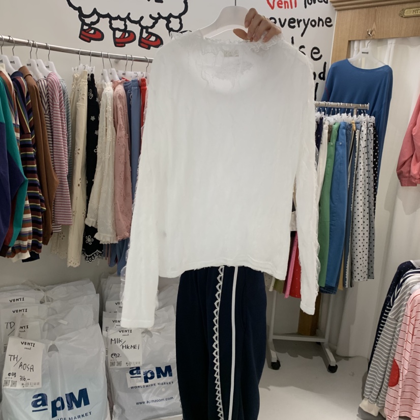 VENTI韓國代購女士新品職業26春夏人氣時尚推薦休閑長袖T恤VENTI長袖T恤