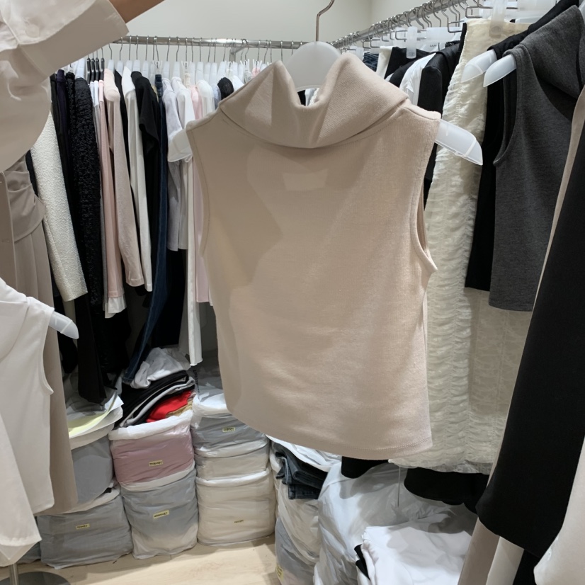 LOVE SOME韓國直郵女士新品休閑熱賣人氣推薦吊帶背心高領LOVE SOME吊帶/背心