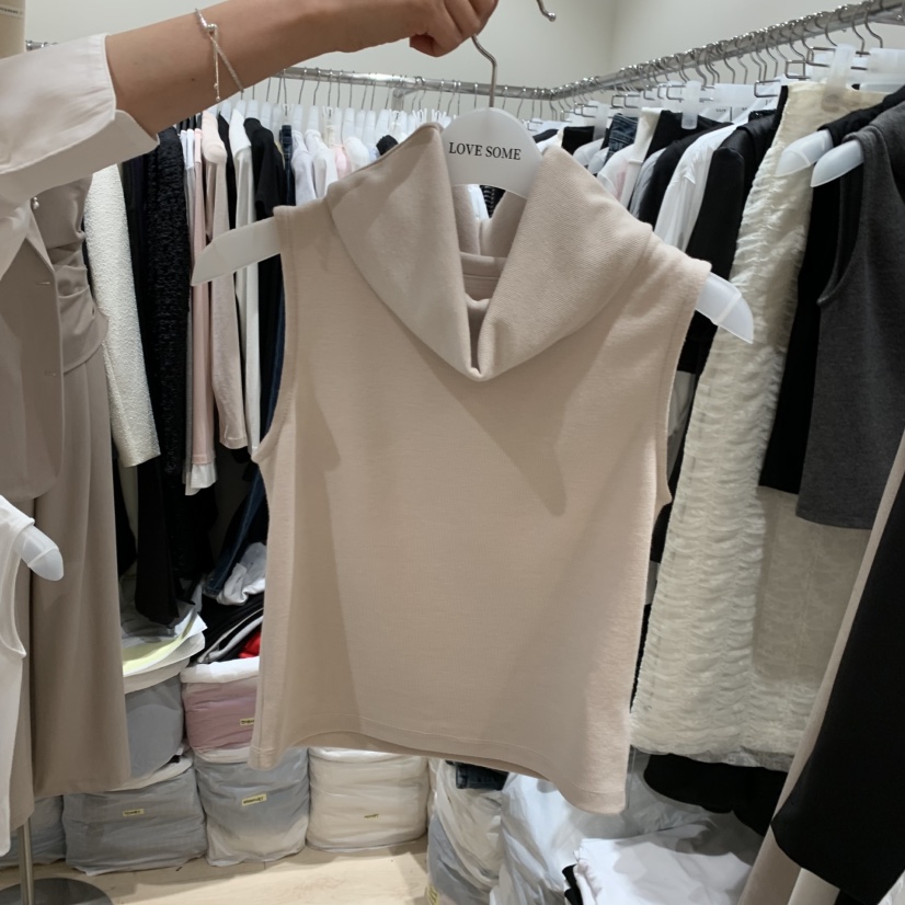 LOVE SOME韓國直郵女士新品休閑熱賣人氣推薦吊帶背心高領LOVE SOME吊帶/背心圖色2