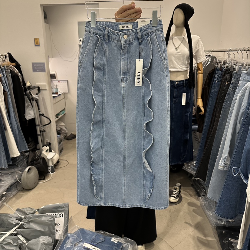 LEHNA韓國代購女士新品時尚熱賣人氣推薦休閑職業26春夏長裙LEHNA長裙圖色1