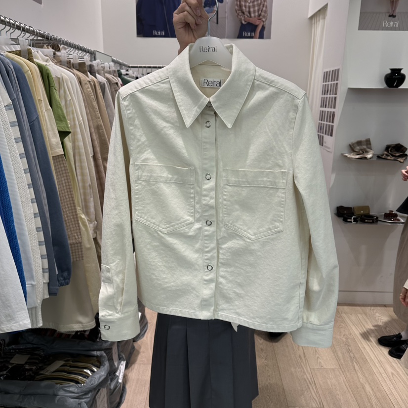 REIRAI韓國東大門代購女士新品熱賣休閑推薦夾克口袋棉質Reirai夾克圖色1