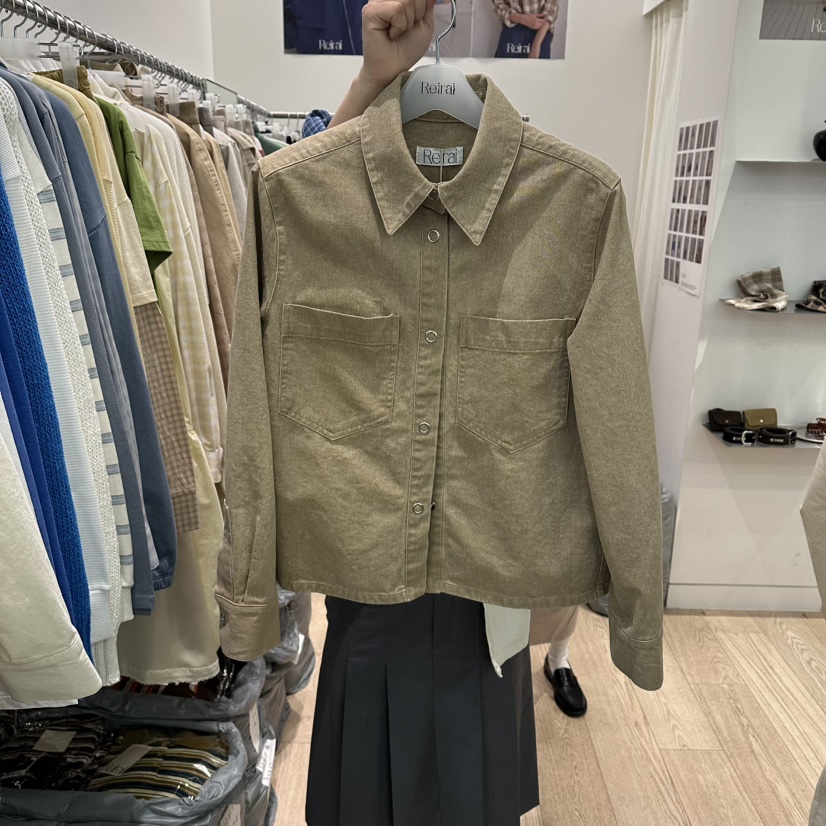 REIRAI韓國東大門代購女士新品熱賣休閑推薦夾克口袋棉質Reirai夾克圖色3