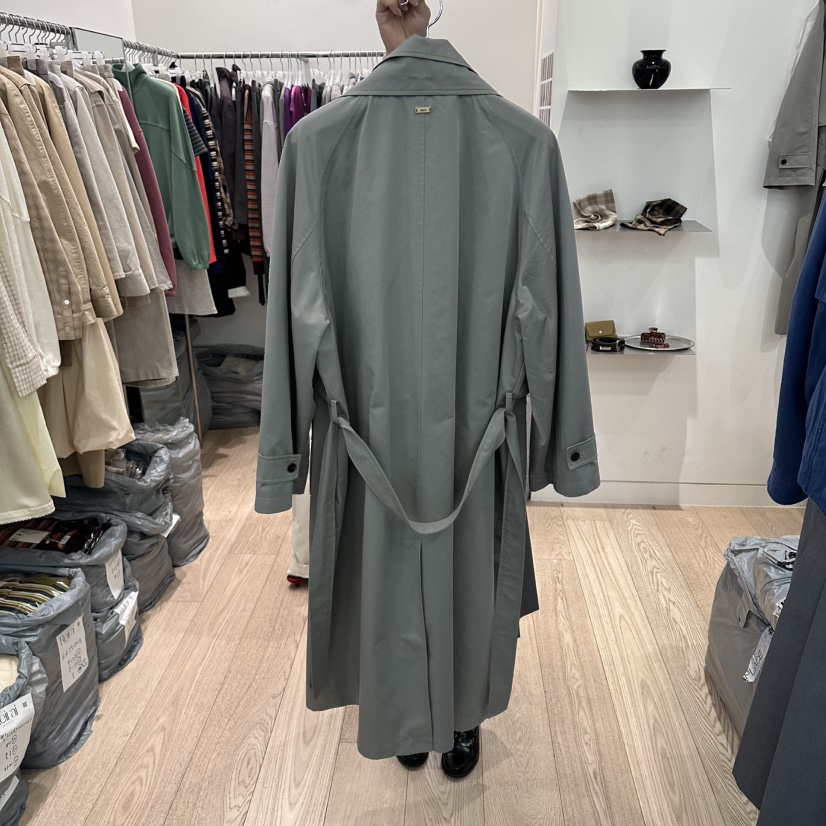 REIRAI韓國東大門代購女士新品職業人氣時尚長款風衣含腰帶Reirai長款風衣