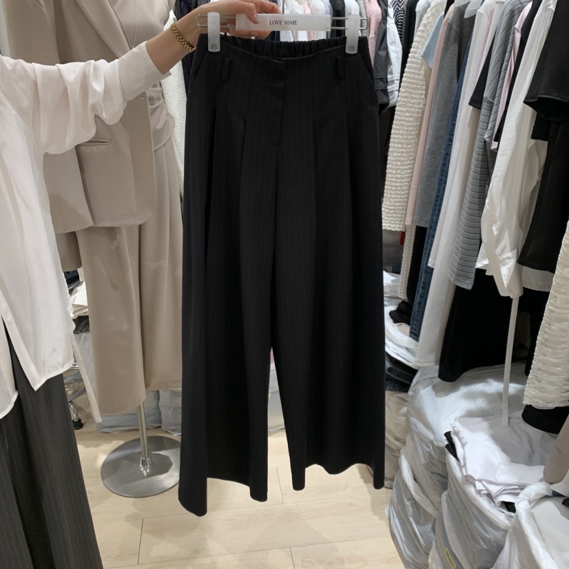 LOVE SOME韓國東大門直郵女裝新款職業休閑褲不含腰帶條紋LOVE SOME休閑褲圖色2