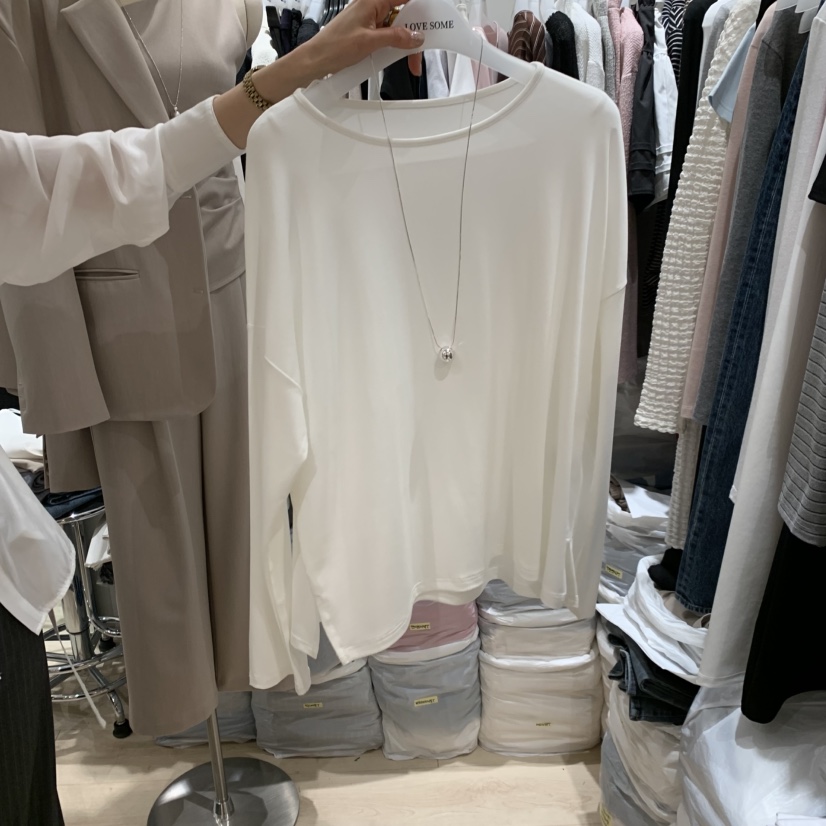 LOVE SOME韓國直郵實拍女士新款人氣推薦熱賣長袖T恤紐扣LOVE SOME長袖T恤圖色3