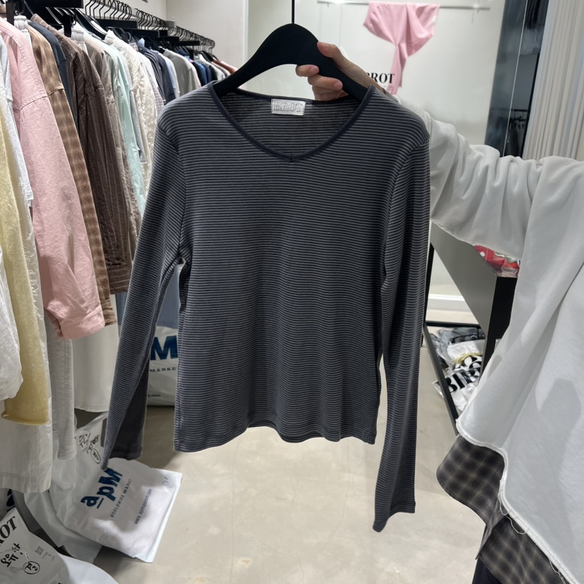 BROT韓國直郵女士新款熱賣休閑職業推薦人氣時尚26春夏長袖T恤BROT長袖T恤圖色3