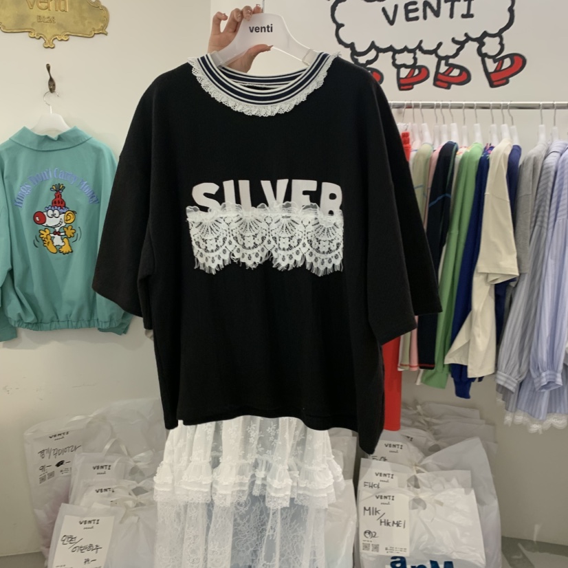 VENTI韓國直郵實拍女士新品時尚休閑人氣26春夏熱賣職業T恤VENTIT恤圖色2