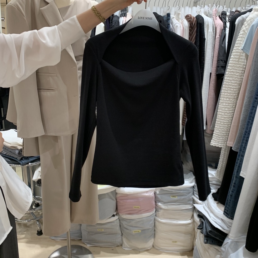 LOVE SOME韓國直郵實拍女士新款休閑26春夏人氣推薦長袖T恤LOVE SOME長袖T恤圖色2