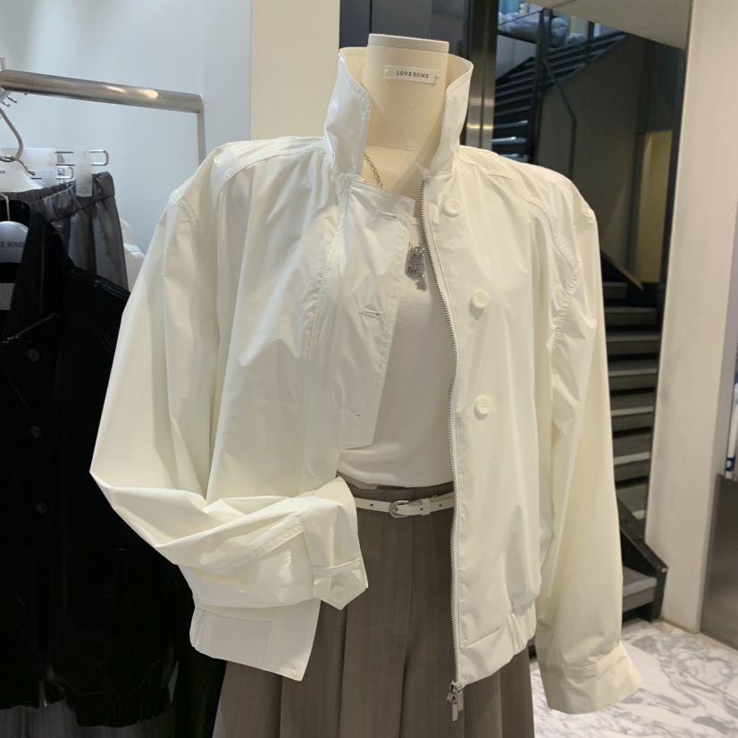 LOVE SOME韓國直郵實拍女裝新款熱賣休閑推薦時尚夾克涂層LOVE SOME夾克圖色1