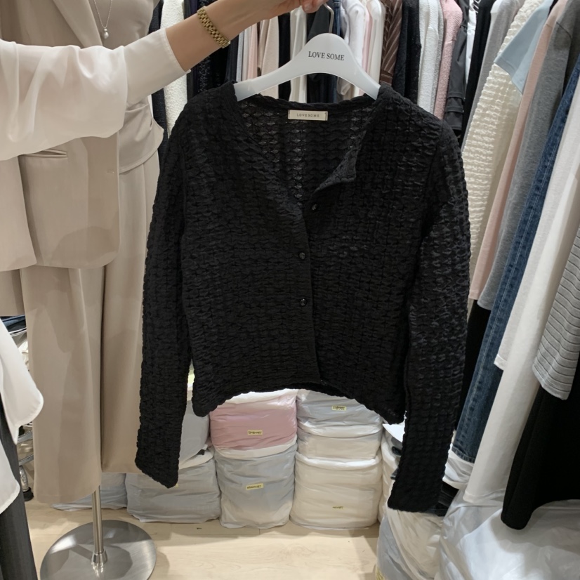 LOVE SOME韓國東大門代購女裝新款時尚休閑襯衫蕾絲衫開衫LOVE SOME襯衫/蕾絲衫圖色1